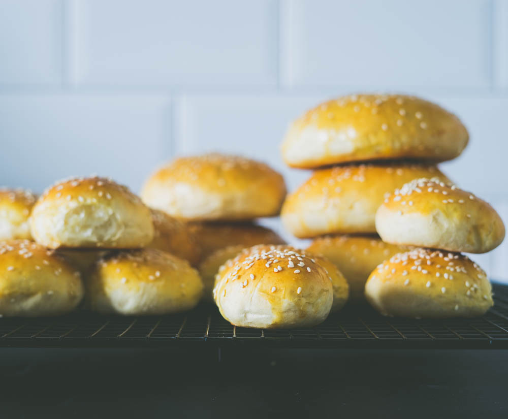 Hjemmelaget hamburgerbrød