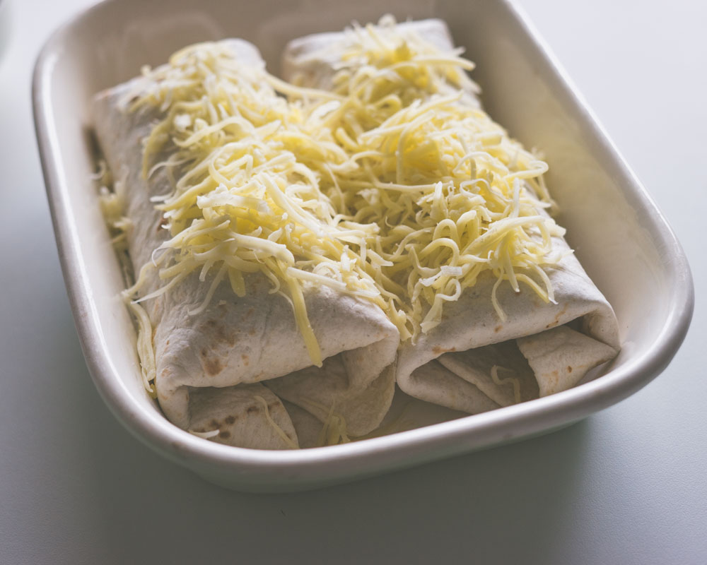 burritos med kjøtt og bønner