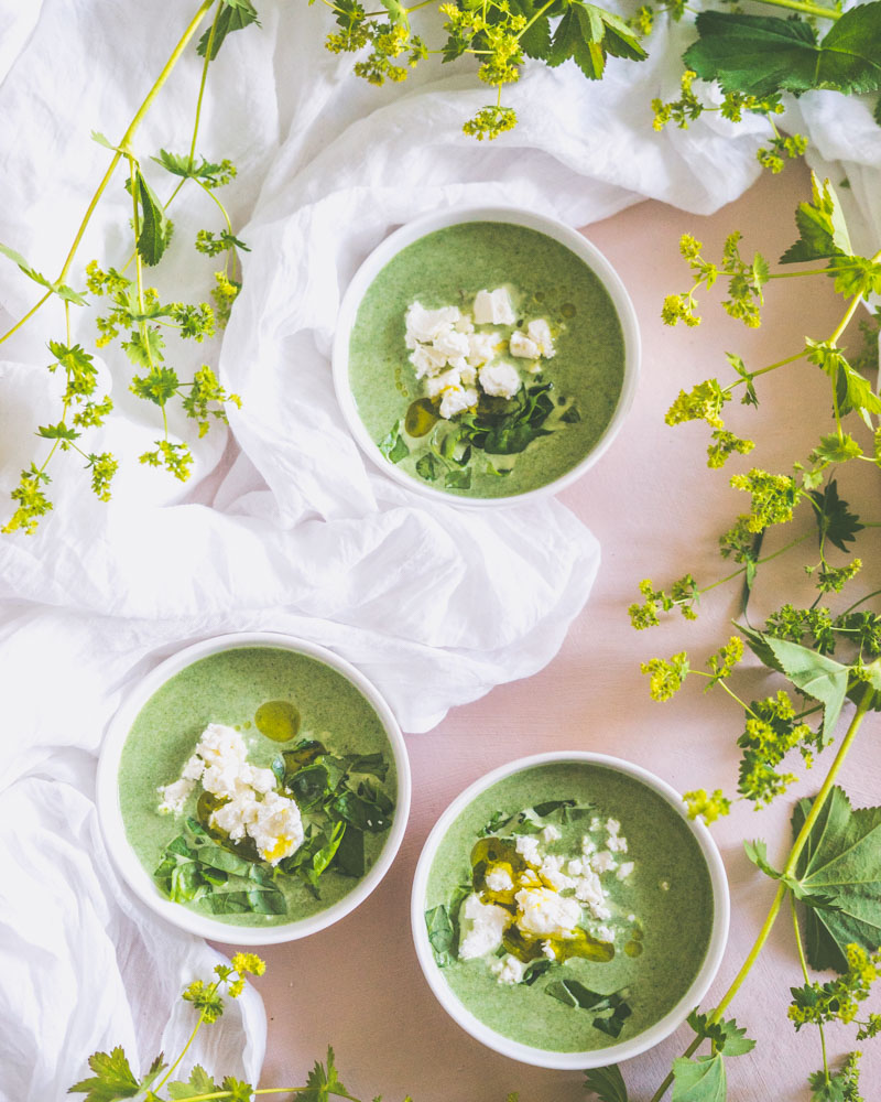 spinatsuppe med fetaost