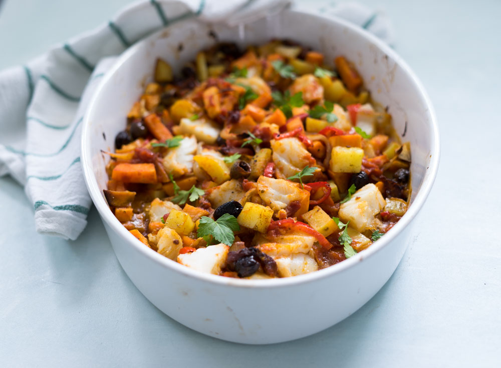 Bacalao med søtpotet