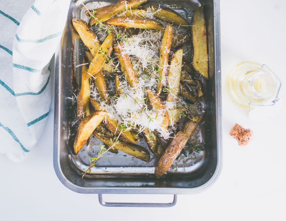 Potet med trøffelolje og parmesan