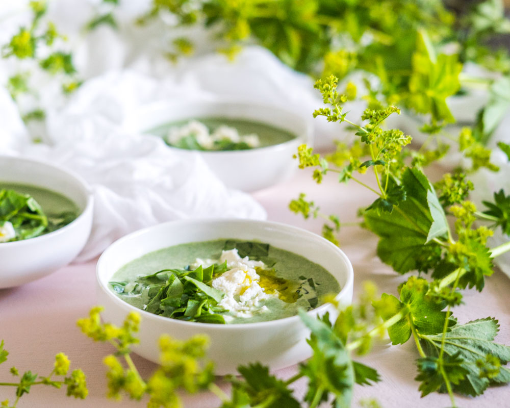 spinatsuppe med fetaost