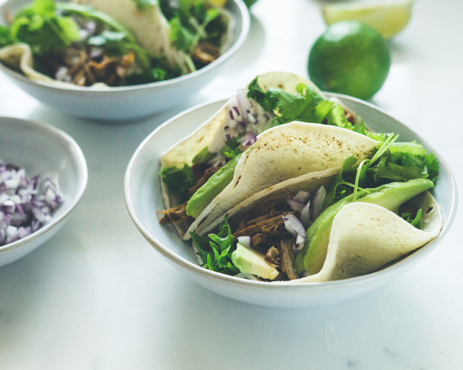 pulled pork taco tortilla