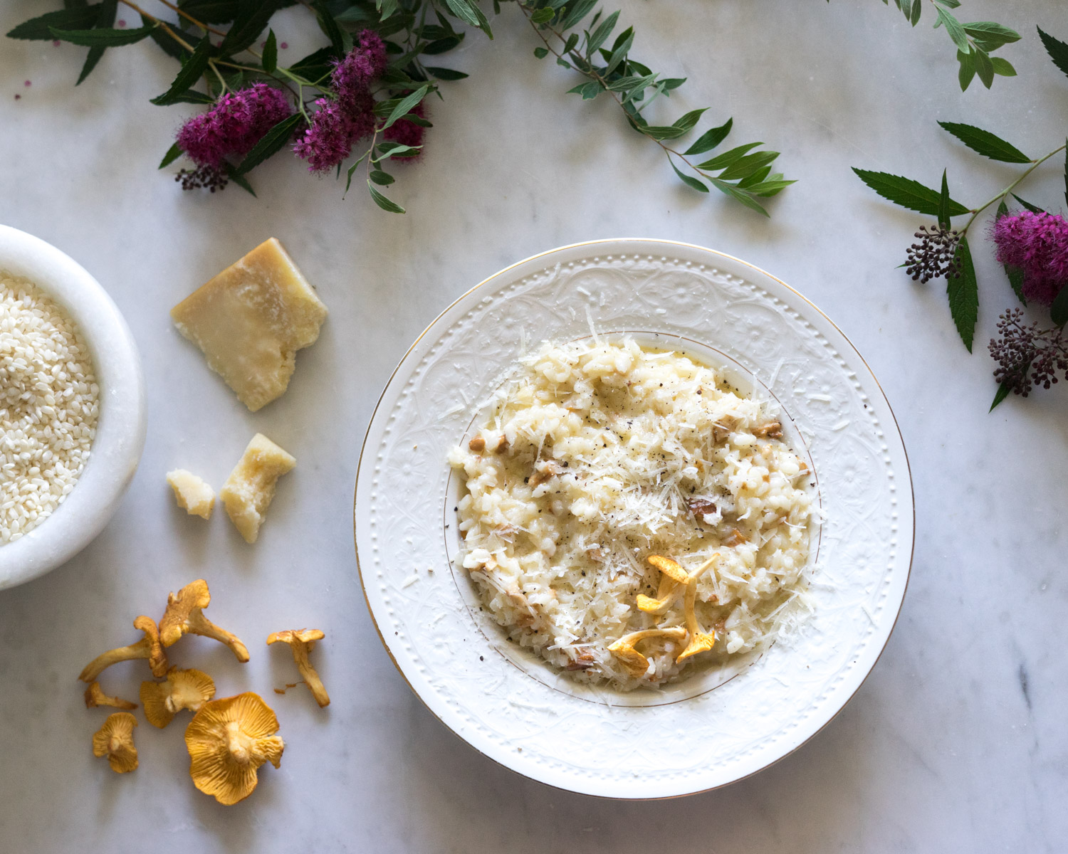 risotto med kantarell